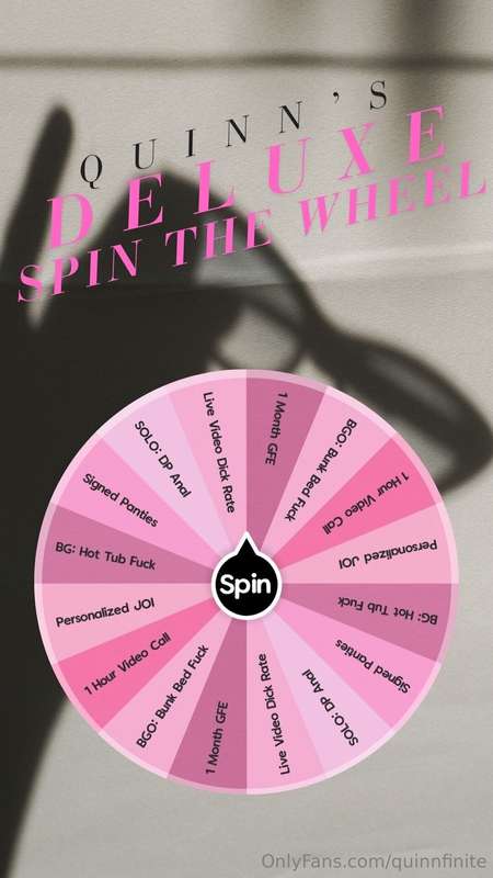 DELUXE JANUARY SPIN THE WHEELFor the high-rollin pervs, here..