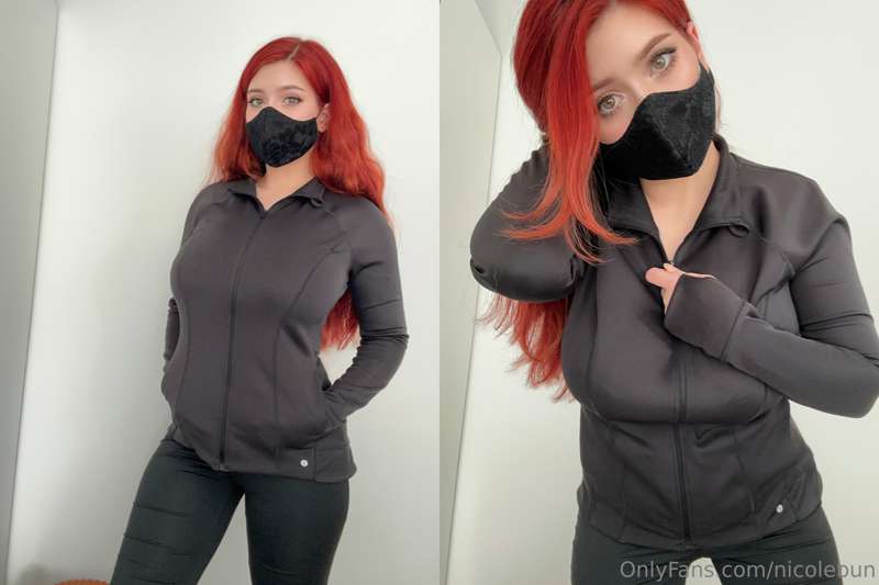Dog walking outfit camouflaging the tiddies pretty well I th..
