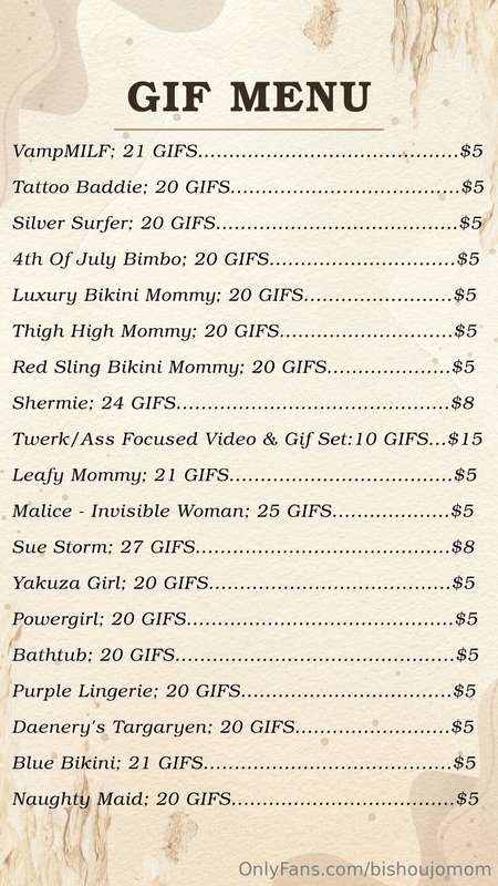 UPDATED AUG 1st, 2025Here is the price list for all my past ..