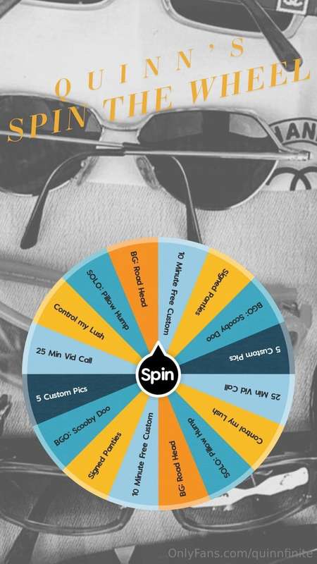 JANUARY SPIN THE WHEELGet your penis ready for some NEW YEAR..
